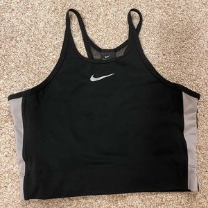 Nike cropped tank with mesh and open back